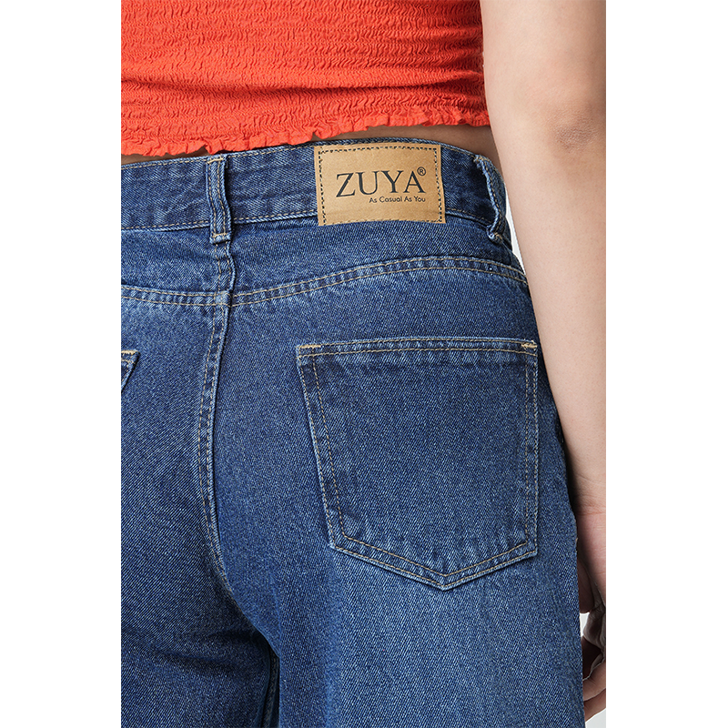 Zuya Whisker Torn Denim Jeans - Casual Rebel Look - Blue -  MY2003-DX-TORN-SP