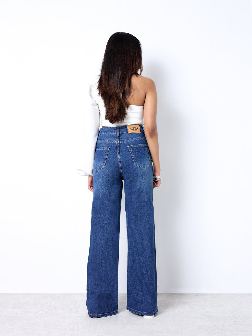 Zuya Wide Leg Stretch Denim Jeans - 5 Pockets / Effortless