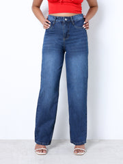 Zuya Whisker Straight Fit Spray Denim Jeans - 5 Pockets / Classic Comfort & Style / Dark Blue - MY3058-DX-W-SPRAY-A