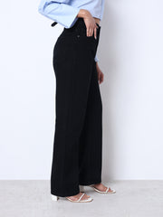 Zuya Straight Fit Plain Denim Jeans - Timeless Sophistication - Black- MY3059-BLACK-PLAIN-A