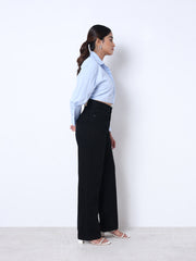 Zuya Straight Fit Plain Denim Jeans - Timeless Sophistication - Black- MY3059-BLACK-PLAIN-A