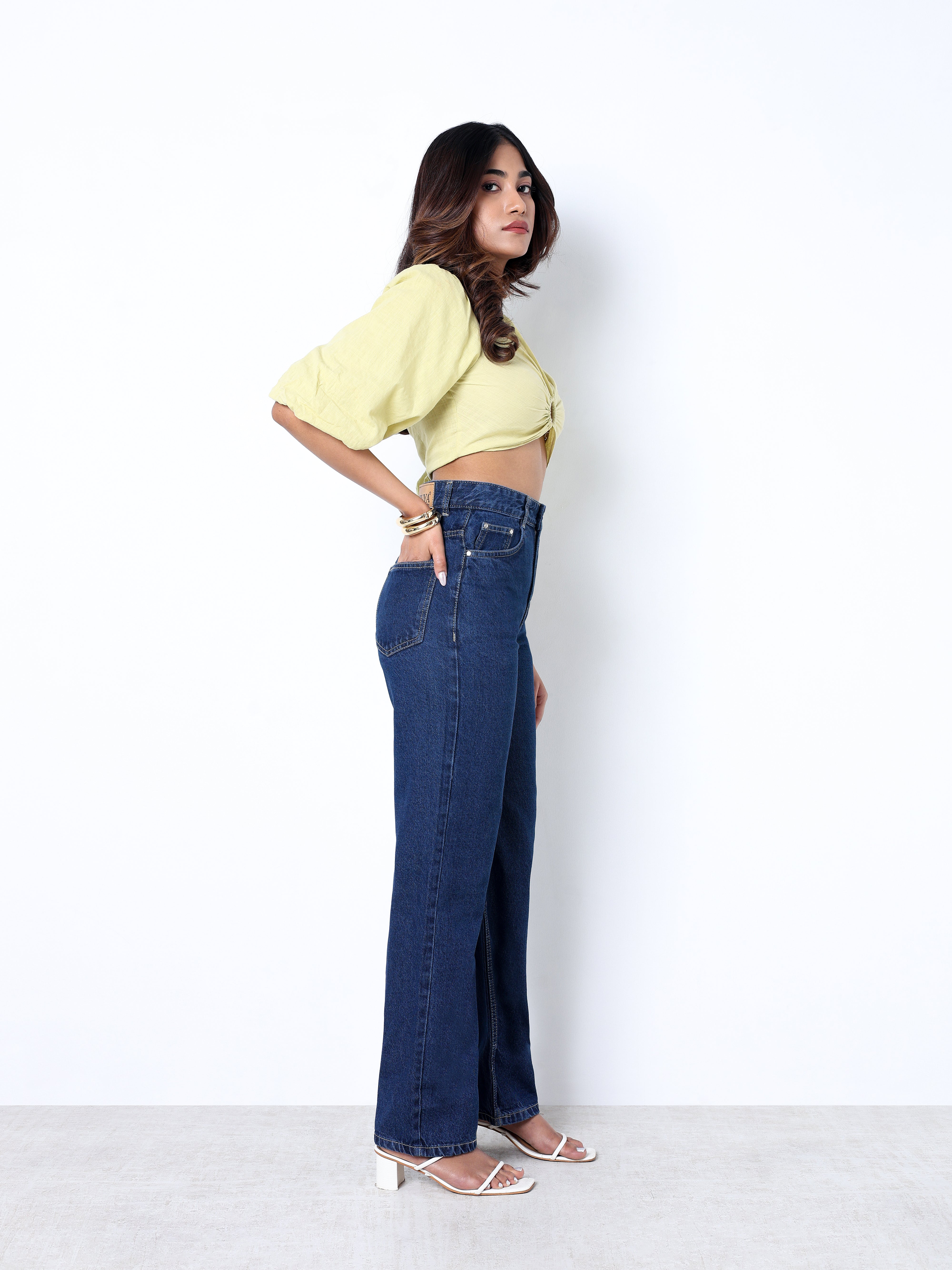 Zuya Straight Fit Plain Denim Jeans - Timeless Sophistication - Dark Blue- MY3059-DX-PLAIN-A