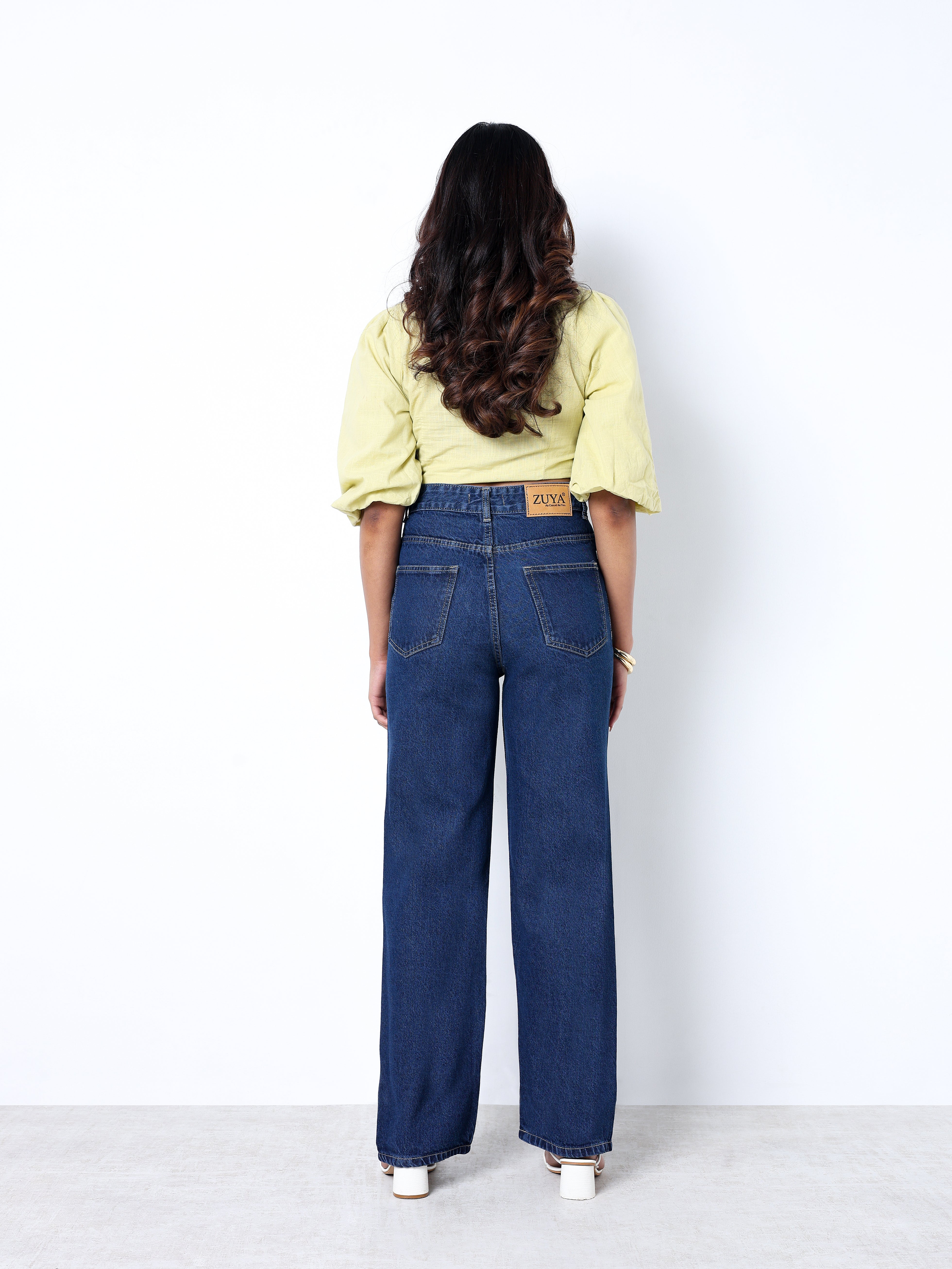 Zuya Straight Fit Plain Denim Jeans - Timeless Sophistication - Dark Blue- MY3059-DX-PLAIN-A