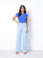 Zuya Straight Fit Plain Denim Jeans - Timeless Sophistication - Ice Blue- MY3059-ICE-PLAIN-A