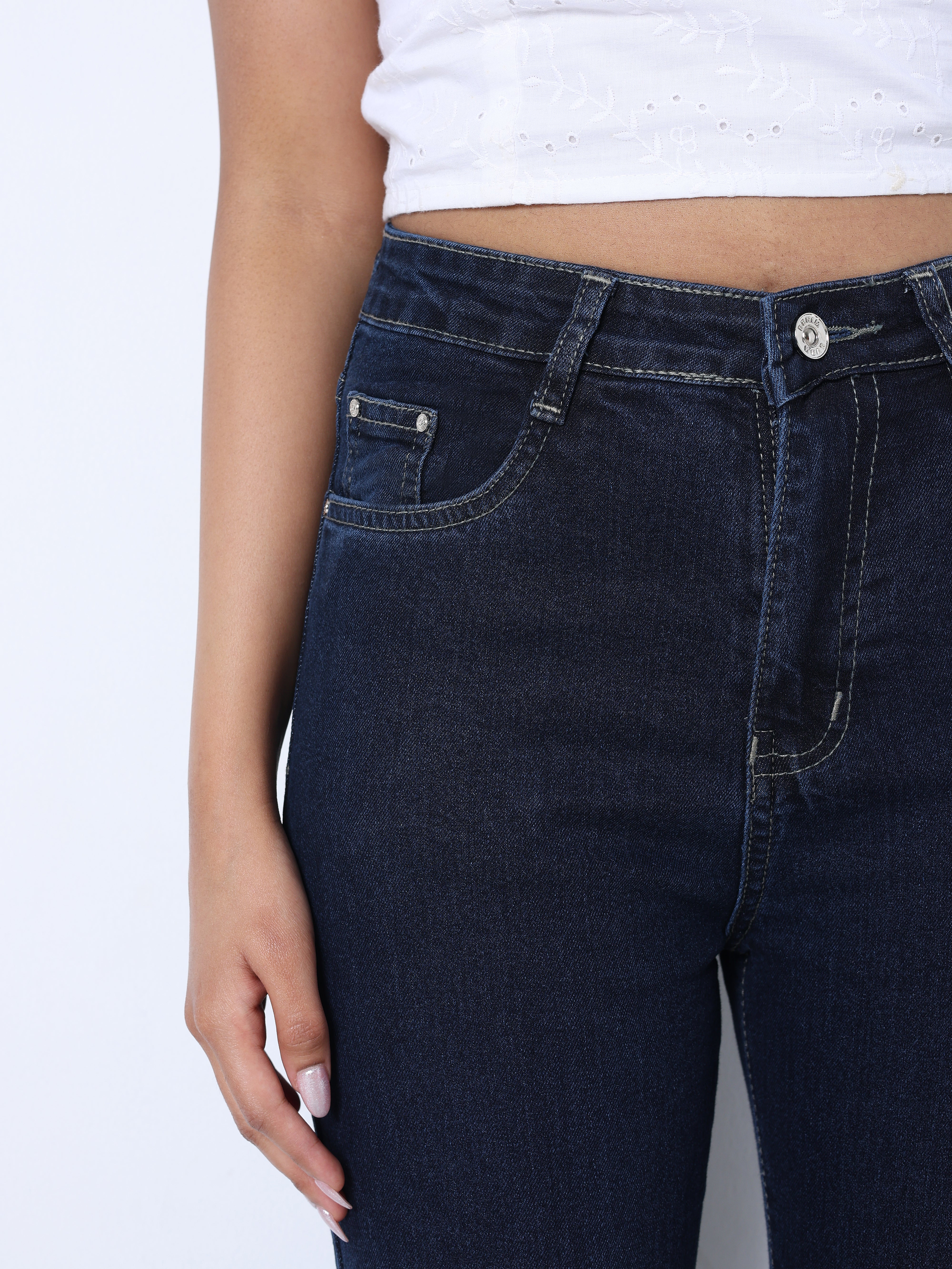 Zuya Bootcut Plain Denim Jeans - 5 Pockets / Flattering, Timeless Style / Dark Blue- MY4020-DX-PLAIN-A