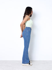 Zuya Bootcut Plain Denim Jeans - 5 Pockets / Flattering, Timeless Style / Stone Blue - MY4020-STONE-PLAIN-A